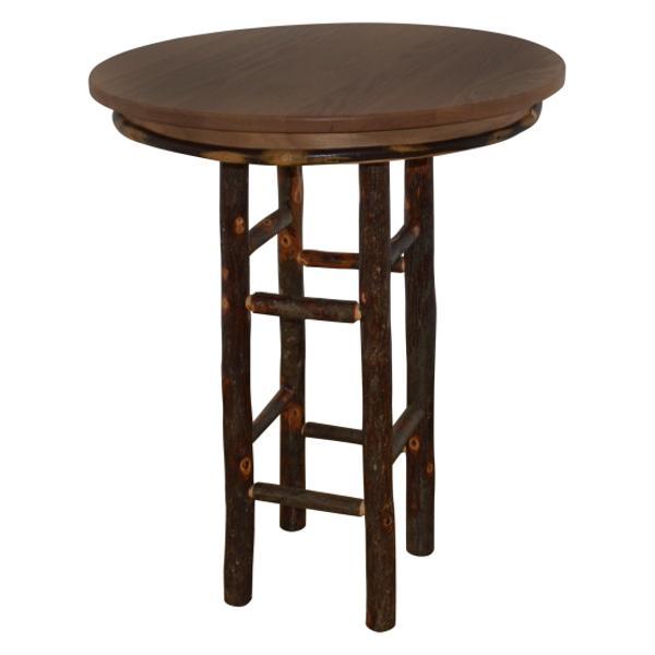 A &amp; L Furniture Round Hickory Bar Table Table 33&quot; / Walnut