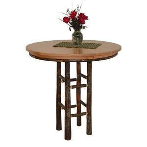 A & L Furniture Round Hickory Bar Table Table 42" / Natural