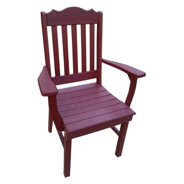 A &amp; L Furniture Royal Dining Chair w/ Arms Outdoor Chairs Aruba Blue