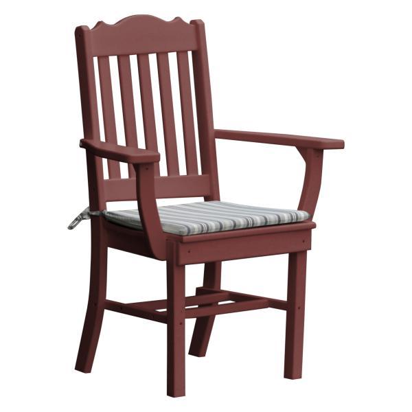 A &amp; L Furniture Royal Dining Chair w/ Arms Outdoor Chairs Cherrywood