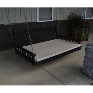 A & L Furniture Royal English Yellow Pine Swing Bed Size 6ft and 75” Swing Beds 6ft / Unfinished / No