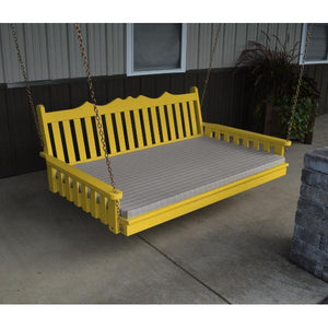 A & L Furniture Royal English Yellow Pine Swing Bed Size 6ft and 75” Swing Beds 6ft / Unfinished / No