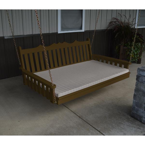 A &amp; L Furniture Royal English Yellow Pine Swing Bed Size 6ft and 75” Swing Beds 6ft / Unfinished / No