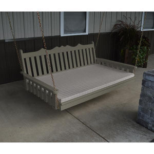 A & L Furniture Royal English Yellow Pine Swing Bed Size 6ft and 75” Swing Beds 6ft / Unfinished / No