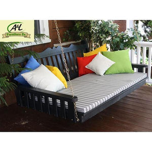 A & L Furniture Royal English Yellow Pine Swing Bed Size 6ft and 75” Swing Beds 6ft / Unfinished / No