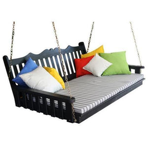 A & L Furniture Royal English Yellow Pine Swing Bed Size 6ft and 75” Swing Beds 6ft / Unfinished / No