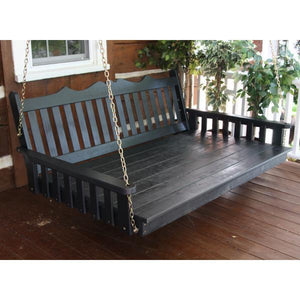 A & L Furniture Royal English Yellow Pine Swing Bed Swing Beds 4ft / Unfinished / No