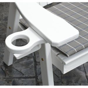 A & L Furniture Solid Knotfree Yellow Pine Cupholder Cup Holders White