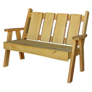 A & L Furniture Timberland Garden Bench Garden Benches 4ft / Natural