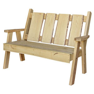 A & L Furniture Timberland Garden Bench Garden Benches 4ft / Unfinished