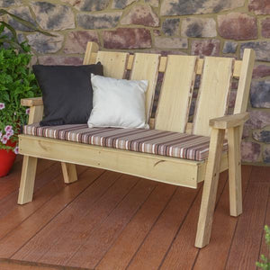 A & L Furniture Timberland Garden Bench Garden Benches 4ft / Unfinished