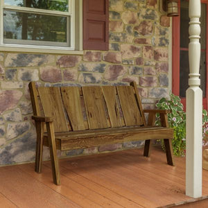 A & L Furniture Timberland Garden Bench Garden Benches 4ft / Unfinished