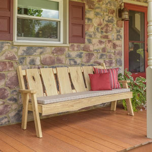 A & L Furniture Timberland Garden Bench Garden Benches 4ft / Unfinished