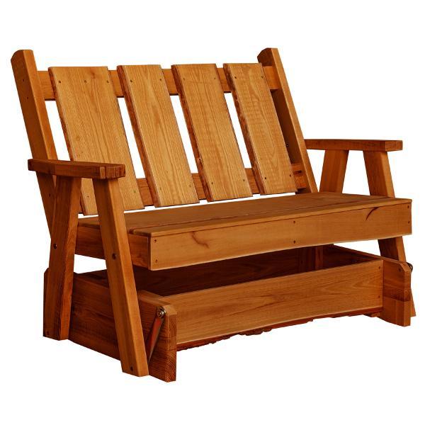 A &amp; L Furniture Timberland Glider Bench Glider Chair 4ft / Cedar