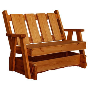 A & L Furniture Timberland Glider Bench Glider Chair 4ft / Cedar