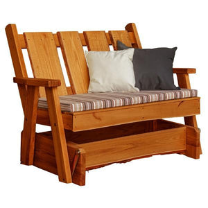 A & L Furniture Timberland Glider Bench Glider Chair 4ft / Unfinished