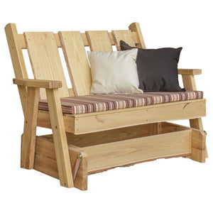 A & L Furniture Timberland Glider Bench Glider Chair 4ft / Unfinished