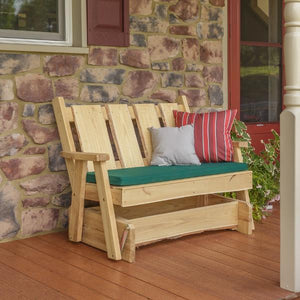 A & L Furniture Timberland Glider Bench Glider Chair 4ft / Unfinished