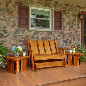 A & L Furniture Timberland Glider Bench Glider Chair 4ft / Unfinished