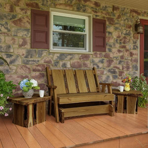 A & L Furniture Timberland Glider Bench Glider Chair 4ft / Unfinished