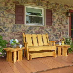 A & L Furniture Timberland Glider Bench Glider Chair 4ft / Unfinished