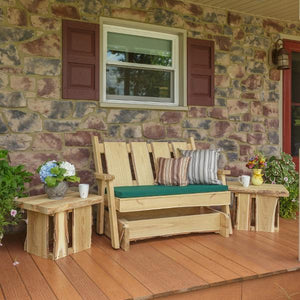 A & L Furniture Timberland Glider Bench Glider Chair 4ft / Unfinished