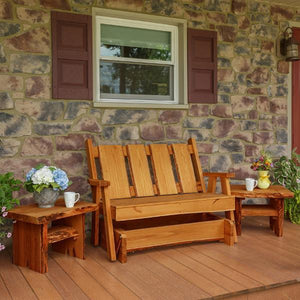 A & L Furniture Timberland Glider Bench Glider Chair 4ft / Unfinished