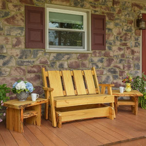 A & L Furniture Timberland Glider Bench Glider Chair 4ft / Unfinished