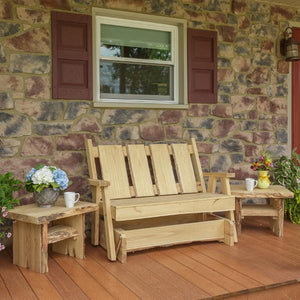 A & L Furniture Timberland Glider Bench Glider Chair 4ft / Unfinished