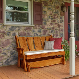 A & L Furniture Timberland Glider Bench Glider Chair 4ft / Unfinished