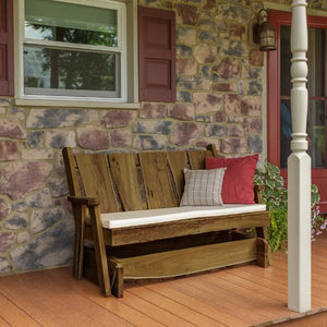 A & L Furniture Timberland Glider Bench Glider Chair 4ft / Unfinished