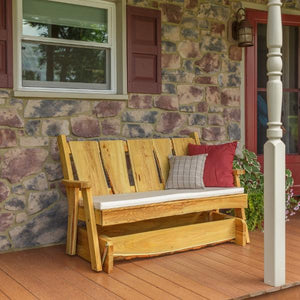 A & L Furniture Timberland Glider Bench Glider Chair 4ft / Unfinished