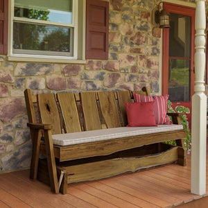 A & L Furniture Timberland Glider Bench Glider Chair 4ft / Unfinished