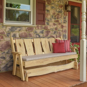 A & L Furniture Timberland Glider Bench Glider Chair 4ft / Unfinished