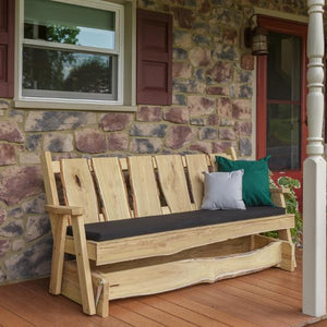 A & L Furniture Timberland Glider Bench Glider Chair 4ft / Unfinished