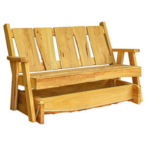 A & L Furniture Timberland Glider Bench Glider Chair 5ft / Natural