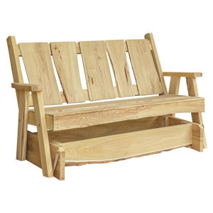 A & L Furniture Timberland Glider Bench Glider Chair 5ft / Unfinished