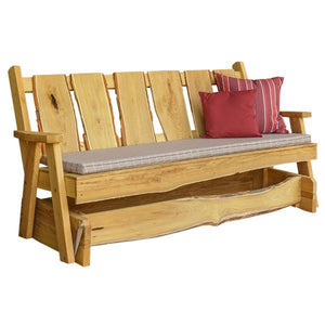 A & L Furniture Timberland Glider Bench Glider Chair 6ft / Natural