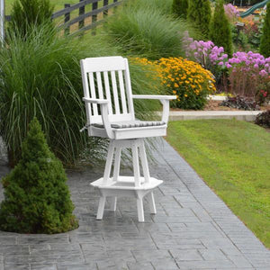 Traditional Swivel Bar Chair with Arms - The Charming Bench Company