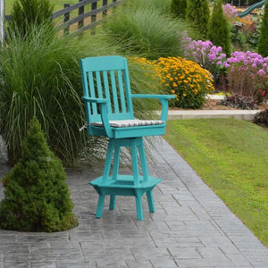 Traditional Swivel Bar Chair with Arms - The Charming Bench Company
