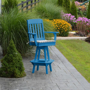 Traditional Swivel Bar Chair with Arms - The Charming Bench Company