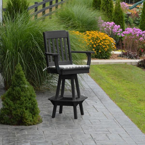 Traditional Swivel Bar Chair with Arms - The Charming Bench Company