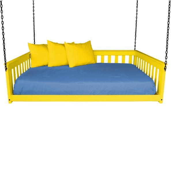 A &amp; L Furniture VersaLoft Mission Hanging Daybed with Chain Daybed Full / Canary Yellow