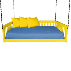 A & L Furniture VersaLoft Mission Hanging Daybed with Chain Daybed Full / Canary Yellow