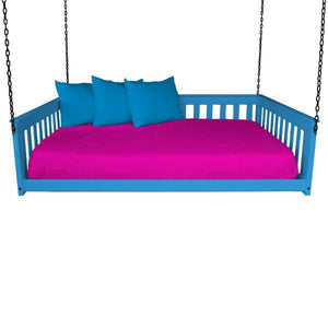 A & L Furniture VersaLoft Mission Hanging Daybed with Chain Daybed Full / Caribbean Blue