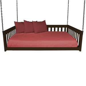 A & L Furniture VersaLoft Mission Hanging Daybed with Chain Daybed Full / Coffee