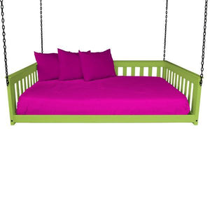A & L Furniture VersaLoft Mission Hanging Daybed with Chain Daybed Full / Lime Green