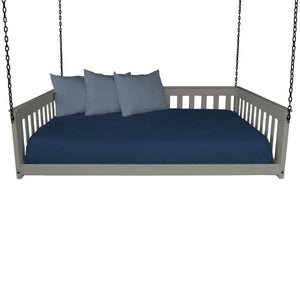 A & L Furniture VersaLoft Mission Hanging Daybed with Chain Daybed Full / Olive Gray