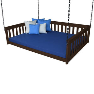 A & L Furniture VersaLoft Mission Hanging Daybed with Chain Daybed Full / Rich Tobacco