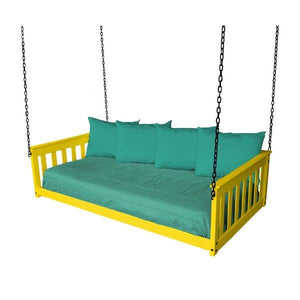 A & L Furniture VersaLoft Mission Hanging Daybed with Chain Daybed Twin / Canary Yellow